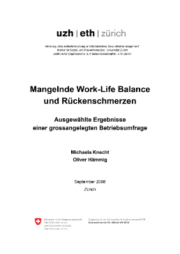 Mangelnde Work-Life Balance und Rückenschmerzen - Ausgewählte Ergebnisse einer grossangelegten Betriebsumfrage-1